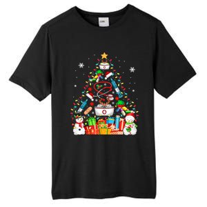 Santa Reindeer Elf Nurse Tools As Christmas Tree Lights Great Gift Tall Fusion ChromaSoft Performance T-Shirt