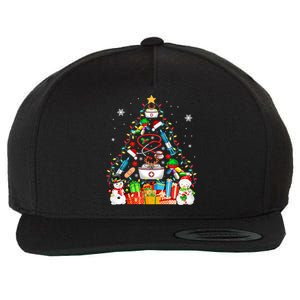 Santa Reindeer Elf Nurse Tools As Christmas Tree Lights Great Gift Wool Snapback Cap