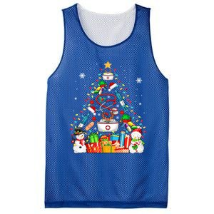 Santa Reindeer Elf Nurse Tools As Christmas Tree Lights Great Gift Mesh Reversible Basketball Jersey Tank