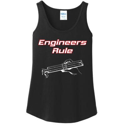 Slide Rule Engineers Rule Vintage Old School Ladies Essential Tank