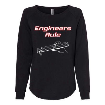 Slide Rule Engineers Rule Vintage Old School Womens California Wash Sweatshirt