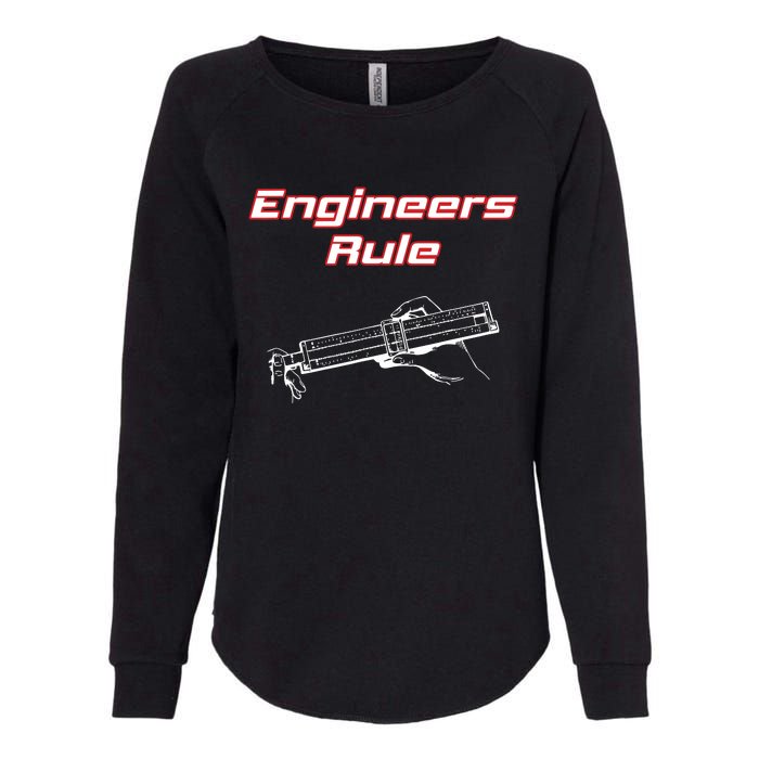 Slide Rule Engineers Rule Vintage Old School Womens California Wash Sweatshirt