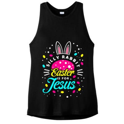 Silly Rabbit Easter Is For Jesus | Bunny Christians Ladies PosiCharge Tri-Blend Wicking Tank