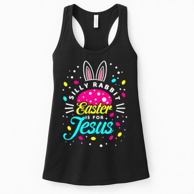 Silly Rabbit Easter Is For Jesus | Bunny Christians Womens Tank Top