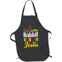 Silly Rabbit Easter Is For Jesus Funny Easter Full-Length Apron With Pockets