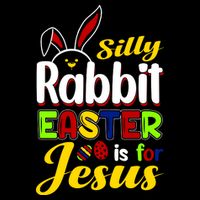 Silly Rabbit Easter Is For Jesus Funny Easter Full-Length Apron With Pockets