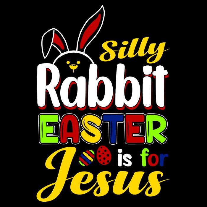 Silly Rabbit Easter Is For Jesus Funny Easter Full-Length Apron With Pockets