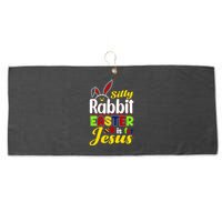 Silly Rabbit Easter Is For Jesus Funny Easter Large Microfiber Waffle Golf Towel