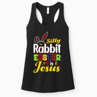 Silly Rabbit Easter Is For Jesus Funny Easter Womens Tank Top