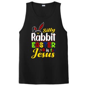 Silly Rabbit Easter Is For Jesus Funny Easter PosiCharge Competitor Tank