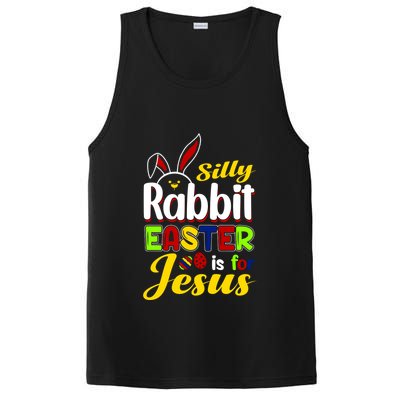 Silly Rabbit Easter Is For Jesus Funny Easter PosiCharge Competitor Tank