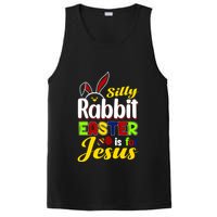 Silly Rabbit Easter Is For Jesus Funny Easter PosiCharge Competitor Tank