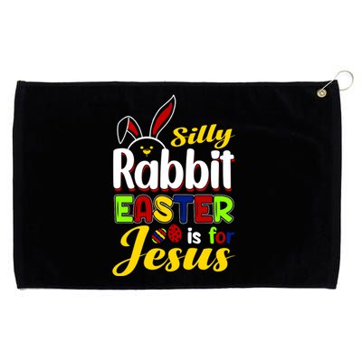 Silly Rabbit Easter Is For Jesus Funny Easter Grommeted Golf Towel