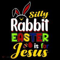 Silly Rabbit Easter Is For Jesus Funny Easter Cropped Pullover Crew