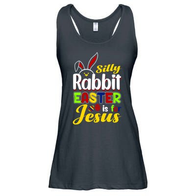 Silly Rabbit Easter Is For Jesus Funny Easter Ladies Essential Flowy Tank