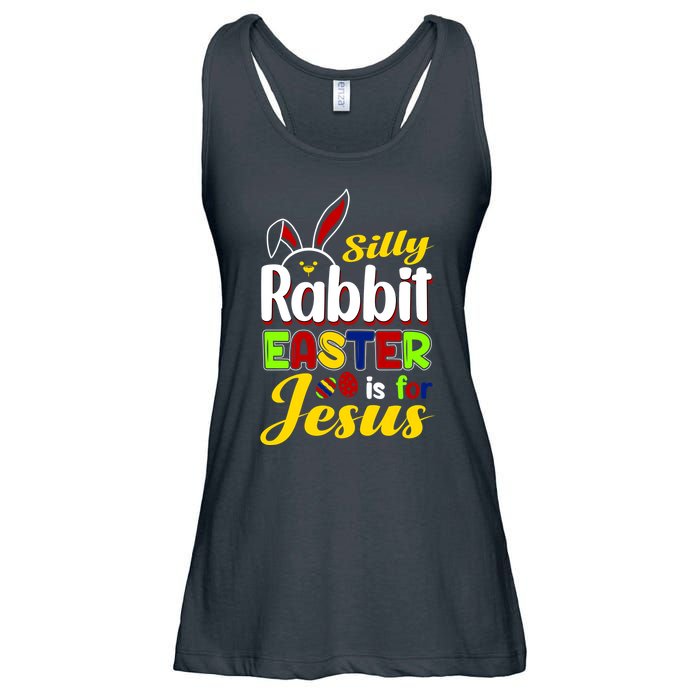 Silly Rabbit Easter Is For Jesus Funny Easter Ladies Essential Flowy Tank