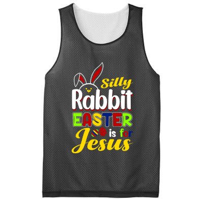 Silly Rabbit Easter Is For Jesus Funny Easter Mesh Reversible Basketball Jersey Tank