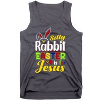 Silly Rabbit Easter Is For Jesus Funny Easter Tank Top