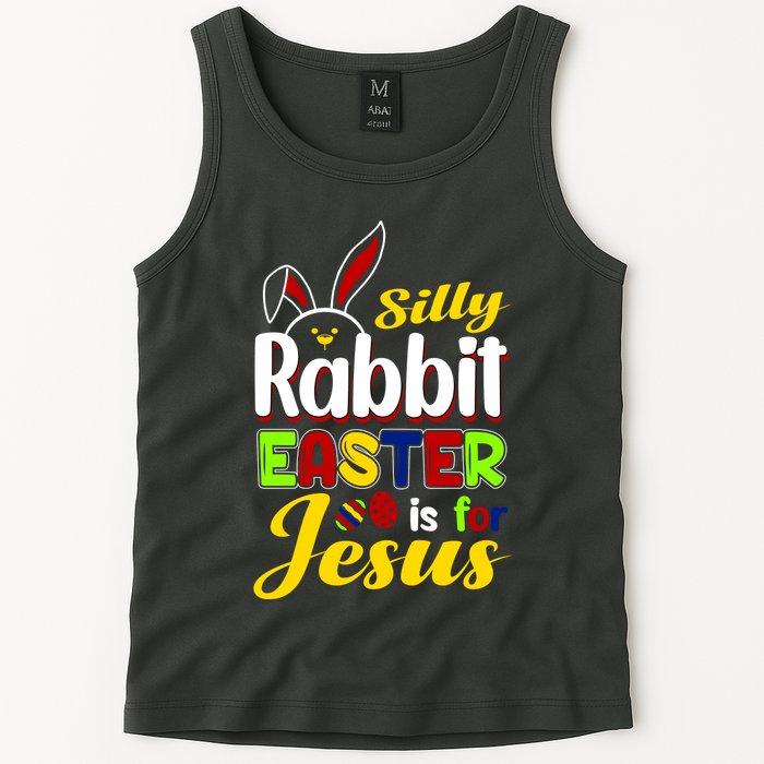 Silly Rabbit Easter Is For Jesus Funny Easter Tank Top