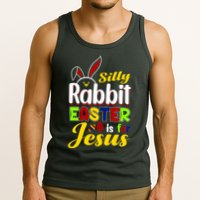 Silly Rabbit Easter Is For Jesus Funny Easter Tank Top