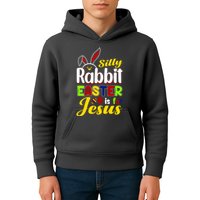 Silly Rabbit Easter Is For Jesus Funny Easter Kids Hoodie
