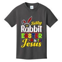 Silly Rabbit Easter Is For Jesus Funny Easter Kids T-Shirt