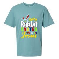 Silly Rabbit Easter Is For Jesus Funny Easter Sueded Cloud Jersey T-Shirt