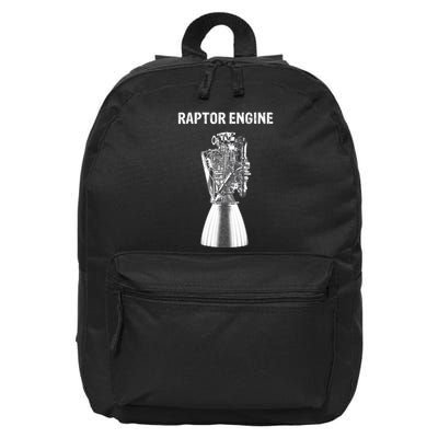 Starship Raptor Engine For Space Explorer & Rocket Scientist 16 in Basic Backpack