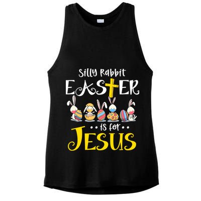 Silly Rabbit Easter Is For Jesus Bunny Face Mask Quarantined Gift Ladies PosiCharge Tri-Blend Wicking Tank