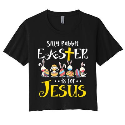 Silly Rabbit Easter Is For Jesus Bunny Face Mask Quarantined Gift Crop Top