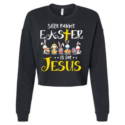 Silly Rabbit Easter Is For Jesus Bunny Face Mask Quarantined Gift Cropped Pullover Crew