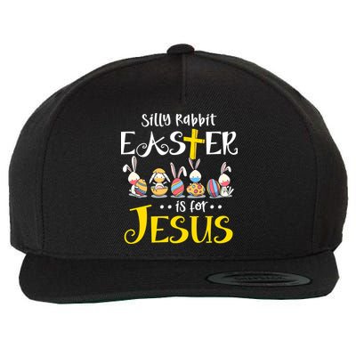 Silly Rabbit Easter Is For Jesus Bunny Face Mask Quarantined Gift Wool Snapback Cap