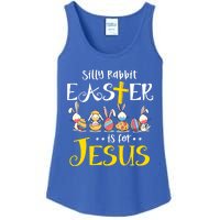 Silly Rabbit Easter Is For Jesus Bunny Face Mask Quarantined Gift Ladies Essential Tank