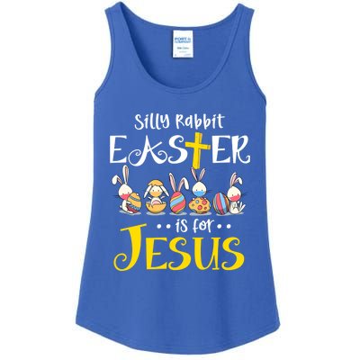 Silly Rabbit Easter Is For Jesus Bunny Face Mask Quarantined Gift Ladies Essential Tank