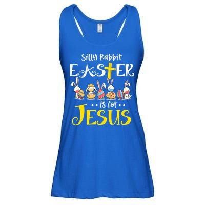 Silly Rabbit Easter Is For Jesus Bunny Face Mask Quarantined Gift Ladies Essential Flowy Tank