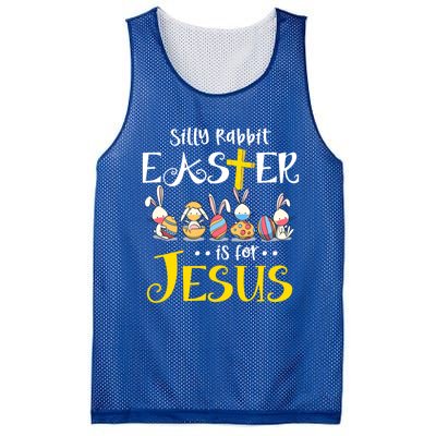 Silly Rabbit Easter Is For Jesus Bunny Face Mask Quarantined Gift Mesh Reversible Basketball Jersey Tank