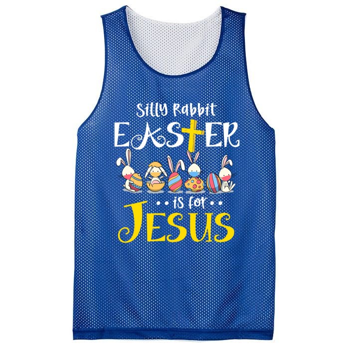 Silly Rabbit Easter Is For Jesus Bunny Face Mask Quarantined Gift Mesh Reversible Basketball Jersey Tank