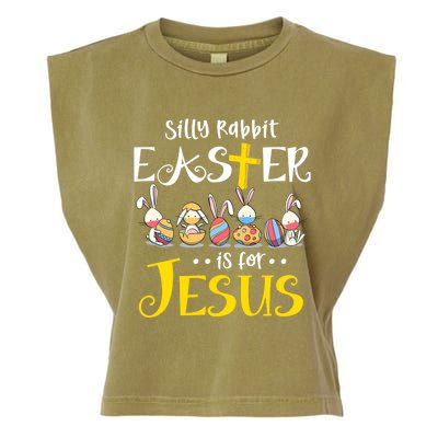 Silly Rabbit Easter Is For Jesus Bunny Face Mask Quarantined Gift Garment-Dyed Women's Muscle Tee