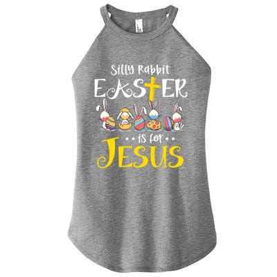 Silly Rabbit Easter Is For Jesus Bunny Face Mask Quarantined Gift Women's Perfect Tri Rocker Tank