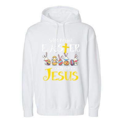 Silly Rabbit Easter Is For Jesus Bunny Face Mask Quarantined Gift Garment-Dyed Fleece Hoodie