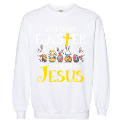 Silly Rabbit Easter Is For Jesus Bunny Face Mask Quarantined Gift Garment-Dyed Sweatshirt