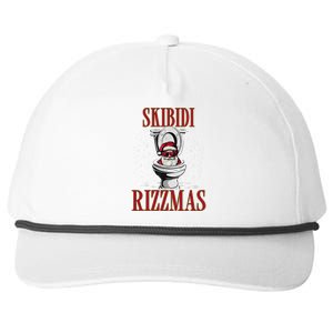 Skibid.I Rizzmas Funny Santa Toilet White Elephant Christmas Snapback Five-Panel Rope Hat