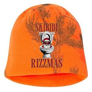 Skibid.I Rizzmas Funny Santa Toilet White Elephant Christmas Kati - Camo Knit Beanie