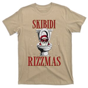 Skibid.I Rizzmas Funny Santa Toilet White Elephant Christmas T-Shirt