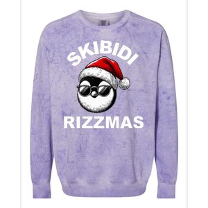 Skibidi Rizzmas Funny Christmas Penguin Colorblast Crewneck Sweatshirt