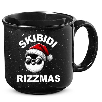 Skibidi Rizzmas Funny Christmas Penguin 15oz Campfire Ceramic Mug