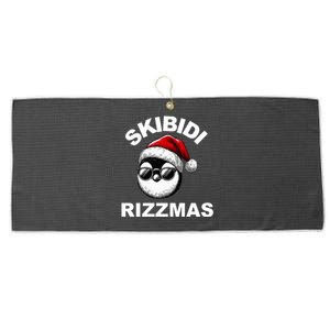 Skibidi Rizzmas Funny Christmas Penguin Large Microfiber Waffle Golf Towel