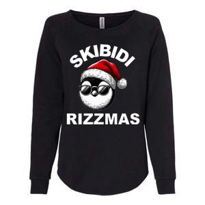 Skibidi Rizzmas Funny Christmas Penguin Womens California Wash Sweatshirt