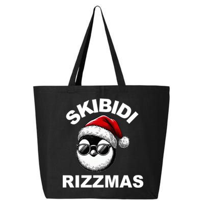 Skibidi Rizzmas Funny Christmas Penguin 25L Jumbo Tote