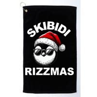Skibidi Rizzmas Funny Christmas Penguin Golf Towel